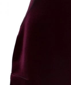 Emporio Armani Crimson Neoprene Velvet Structured Gown S For Women -Emporio Armani sale luxury women emporio armani used clothes p3017 006