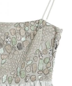 Emporio Armani Silver Dress With Detail M For Women -Emporio Armani sale luxury women emporio armani used clothes p30248 005