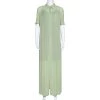 Emporio Armani Light Green Crepe Maxi Shirt Dress M For Women -Emporio Armani sale luxury women emporio armani used clothes p312701 002