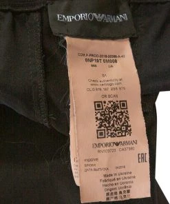 Emporio Armani Black Stretch Wool Elasticized Waist Trousers M For Women -Emporio Armani sale luxury women emporio armani used clothes p312931 005
