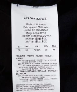 Emporio Armani Navy Blue Zig Zag Pattern Asymmetrical Jacket S For Women -Emporio Armani sale luxury women emporio armani used clothes p316862 005