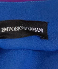 Emporio Armani Blue & Pink Gradient Print Silk Tunic L For Women -Emporio Armani sale luxury women emporio armani used clothes p320339 005