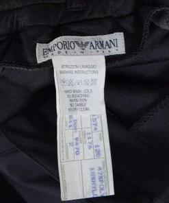 Emporio Armani Black Padded High Waist Technical Pants M For Women -Emporio Armani sale luxury women emporio armani used clothes p327506 004