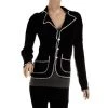 Emporio Armani Black Cardigan With White Trim S For Women -Emporio Armani sale luxury women emporio armani used clothes p32774 001