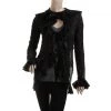 Emporio Armani Black Ruffled Sweater S For Women