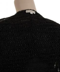 Emporio Armani Black Ruffled Sweater S For Women -Emporio Armani sale luxury women emporio armani used clothes p32900 006