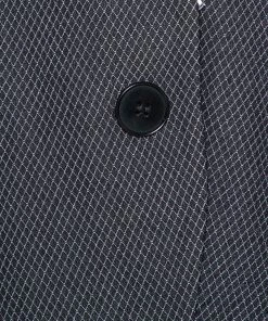 Emporio Armani Charcoal Grey Textured Crepe Fitted Blazer S For Women -Emporio Armani sale luxury women emporio armani used clothes p330673 002