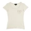 Emporio Armani Beige Pocket T-Shirt With Bow For Women -Emporio Armani sale luxury women emporio armani used clothes p33566 001