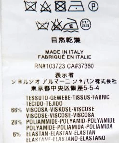 Emporio Armani Black Jersey Pleat Front Pencil Skirt S For Women -Emporio Armani sale luxury women emporio armani used clothes p351040 006