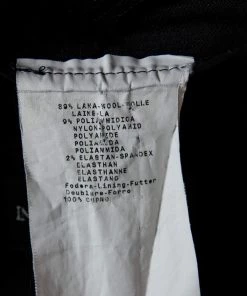 Emporio Armani Black Wool High Waist Tapered Trousers S For Women -Emporio Armani sale luxury women emporio armani used clothes p351059 004