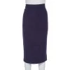Emporio Armani Navy Blue Knit Pencil Skirt M For Women