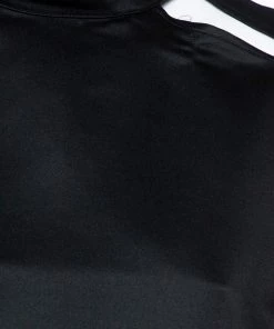 Emporio Armani Black Silk Blend Mock Neck Bow Sleeve Detail Midi Dress L For Women -Emporio Armani sale luxury women emporio armani used clothes p356543 002