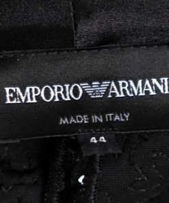 Emporio Armani Black Sequin Embellished Velvet Double Breasted Jacket M For Women -Emporio Armani sale luxury women emporio armani used clothes p366212 007