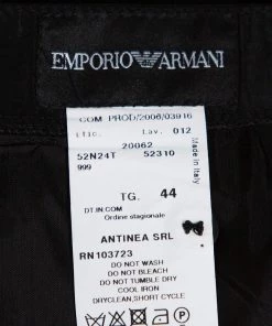 Emporio Armani Black Taffeta Gathered Short Skirt L For Women -Emporio Armani sale luxury women emporio armani used clothes p366238 005