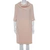 Emporio Armani Peach Crepe Collar Detail Shift Dress L For Women -Emporio Armani sale luxury women emporio armani used clothes p366705 002