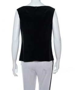 Emporio Armani Black Stretch Silk Sleeveless Top M For Women -Emporio Armani sale luxury women emporio armani used clothes p368811 1608130229 007