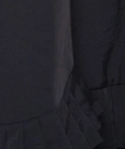 Emporio Armani Black Faille Ruffled Midi Skirt S For Women -Emporio Armani sale luxury women emporio armani used clothes p368821 002