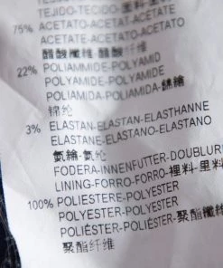 Emporio Armani Navy Blue Textured Sateen Pleated Detail Peplum Top XS For Women -Emporio Armani sale luxury women emporio armani used clothes p384334 005