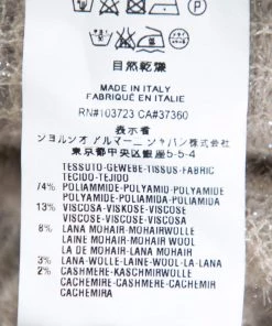 Emporio Armani Beige Lurex Knit Button Front Short Sleeve Top L For Women -Emporio Armani sale luxury women emporio armani used clothes p384337 005