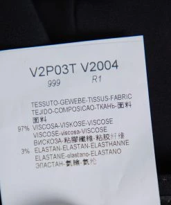 Emporio Armani Black Double Pence Button Detail High Waist Trousers M For Women -Emporio Armani sale luxury women emporio armani used clothes p386098 005