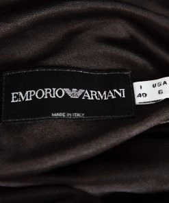 Emporio Armani Black Jersey Button Detail Oversized Top S For Women -Emporio Armani sale luxury women emporio armani used clothes p386781 005