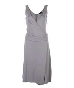 Emporio Armani Taupe Sleeveless Dress S For Women