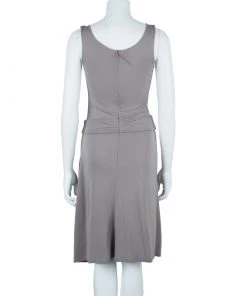 Emporio Armani Taupe Sleeveless Dress S For Women -Emporio Armani sale luxury women emporio armani used clothes p40984 003