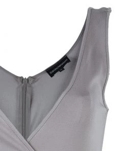 Emporio Armani Taupe Sleeveless Dress S For Women -Emporio Armani sale luxury women emporio armani used clothes p40984 004