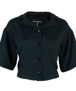 Emporio Armani Black Short Sleeve Jacket S For Women