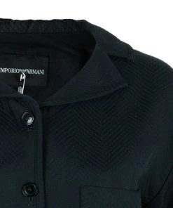Emporio Armani Black Short Sleeve Jacket S For Women -Emporio Armani sale luxury women emporio armani used clothes p40993 004