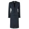 Emporio Armani Black Ruched Front Skirt Suit M For Women