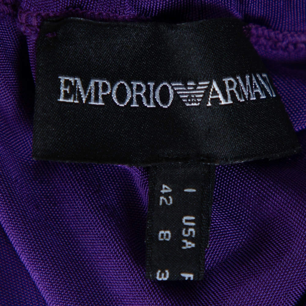 Emporio Armani Purple Knit Sleeveless Shift Dress M For Women 7 Emporio Armani Purple Knit Sleeveless Shift Dress M For Women - Image 5