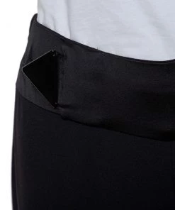 Emporio Armani Black Crepe Tapered Leg Trousers S For Women -Emporio Armani sale luxury women emporio armani used clothes p416273 008