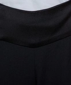 Emporio Armani Black Crepe Tapered Leg Trousers S For Women -Emporio Armani sale luxury women emporio armani used clothes p416273 009