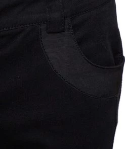 Emporio Armani Black Twill Side Trim & Button Detail Trousers M For Women -Emporio Armani sale luxury women emporio armani used clothes p424088 002