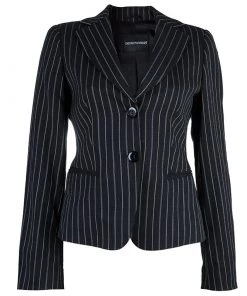 Emporio Armani Black Striped Pant Suit S For Women -Emporio Armani sale luxury women emporio armani used clothes p42430 0004