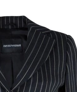 Emporio Armani Black Striped Pant Suit S For Women -Emporio Armani sale luxury women emporio armani used clothes p42430 0005