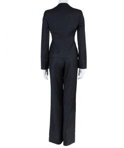 Emporio Armani Charcoal Pant Suit S For Women -Emporio Armani sale luxury women emporio armani used clothes p42431 003