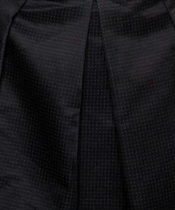 Emporio Armani Black Wool Pleated Mini Dress M For Women -Emporio Armani sale luxury women emporio armani used clothes p425301 003