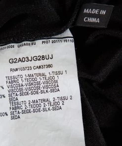 Emporio Armani Black Knit Contrast Trim Draped Detail Sleeveless Midi Dress S For Women -Emporio Armani sale luxury women emporio armani used clothes p427083 003