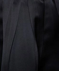 Emporio Armani Black Satin Pleated Midi Skirt S For Women -Emporio Armani sale luxury women emporio armani used clothes p429964 002