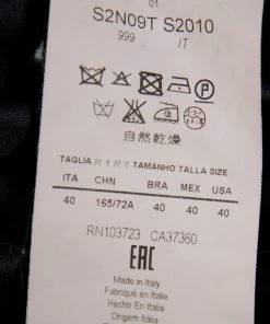 Emporio Armani Black Satin Pleated Midi Skirt S For Women -Emporio Armani sale luxury women emporio armani used clothes p429964 007