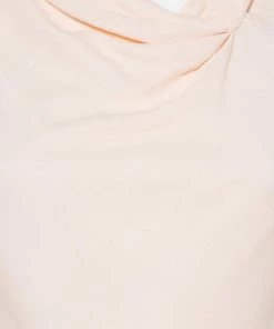 Emporio Armani Pink Textured Crepe Draped Sleeveless Top S For Women -Emporio Armani sale luxury women emporio armani used clothes p442222 006