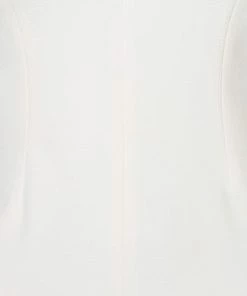 Emporio Armani White Stretch Knit Short Sleeve Sheath Dress S For Women -Emporio Armani sale luxury women emporio armani used clothes p442939 005