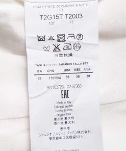 Emporio Armani White Crepe Button Front Blazer S For Women -Emporio Armani sale luxury women emporio armani used clothes p442949 002