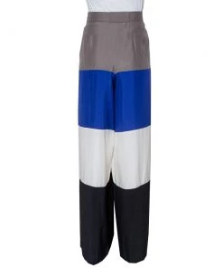 Emporio Armani Multicolor Silk Paneled Palazzo Pants M For Women -Emporio Armani sale luxury women emporio armani used clothes p445920 004