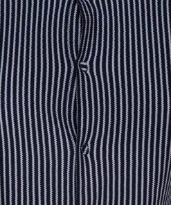 Emporio Armani Navy Blue Striped Cotton Knit Button Front Shirt S For Women -Emporio Armani sale luxury women emporio armani used clothes p457831 004