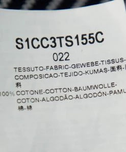 Emporio Armani Navy Blue Striped Cotton Knit Button Front Shirt S For Women -Emporio Armani sale luxury women emporio armani used clothes p457831 007