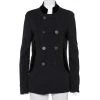 Emporio Armani Black Knit & Velvet Paneled Double Breasted Short Coat M For Women -Emporio Armani sale luxury women emporio armani used clothes p457925 003