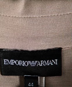 Emporio Armani Beige Modal Knit Button Front Lightweight Blazer M For Women -Emporio Armani sale luxury women emporio armani used clothes p459181 005